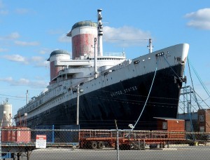 SS United States docked on the Delaware River in Philadelphia, Pa